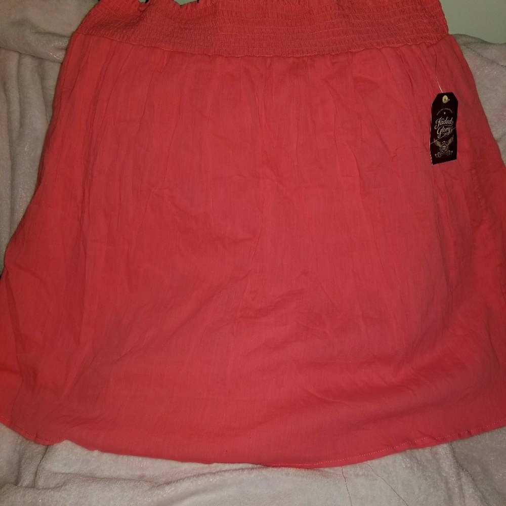 Orange knee length skirt NWT